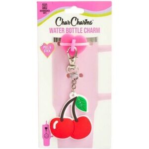 Char Charms Cherry Water Bottle Charm with Stick-On Hook Bundle. New